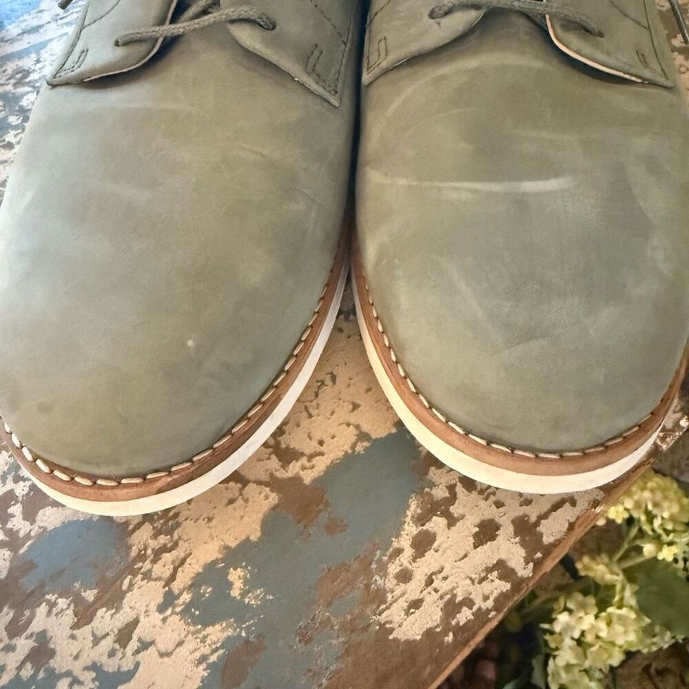 Samuel Hubbard W1101 Sage Green Nubuck Oxford Shoes Size 9.5 Academia, Preppy - Picture 5 of 16